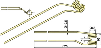 Krone Rivefjeder - højre2650110