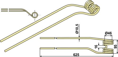 Krone Rivefjeder - højre2650110