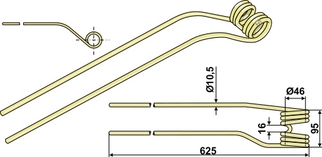 Krone Rivefjeder - højre2650100