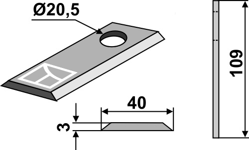 Kverneland Kniv58372000