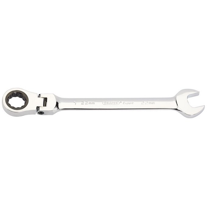 Gearnøgle m. skralde- og flexhoved 22 mm