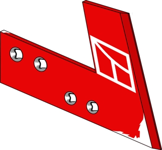 Kverneland landsidekniv venstre 073089