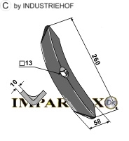 Samson spids  260x58x10