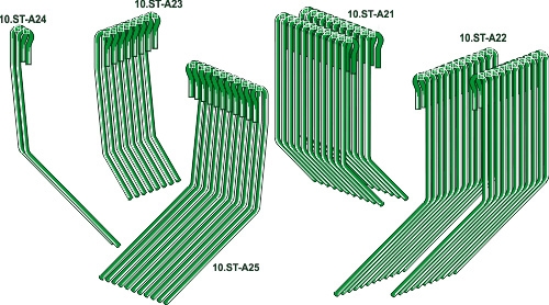 Amazone efterharvetandsæt 15 mm 8M