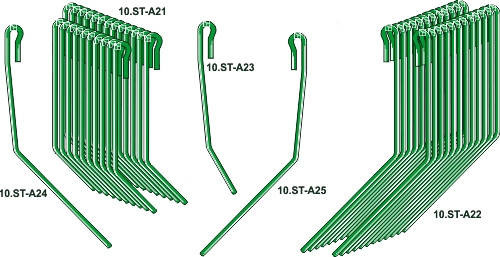 Amazone efterharvetandsæt 15 mm 6M