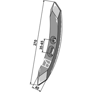 Väderstad Stubharvespids 270x40x15mm, 457243