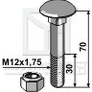 Bræddebolt M12x70 3011805