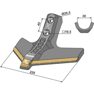 Gåsefodsskær 220mm - Extreme Carbide