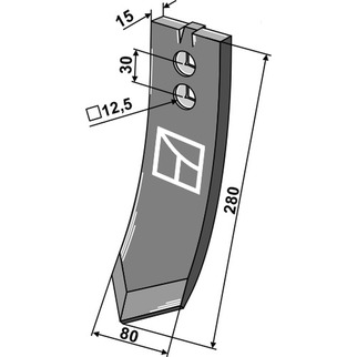 Väderstad Skærspids 280x80x15mm, 155028