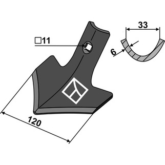 Väderstad Gåsefodsskær 120mm, 214000