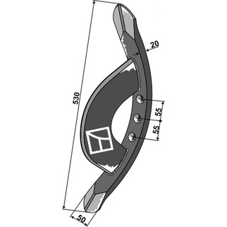 Väderstad Stubharvespids 530x50x20mm, 496851