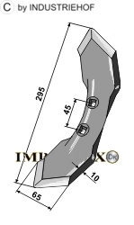 Extirpator tand  -  295x65x10