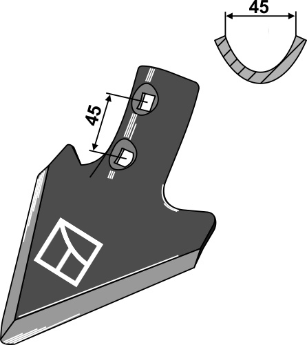 Kongskilde gåsefod K30 140x6 MM 