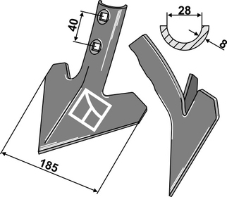 Kongskilde Vibro Till gåsefod 185x8 mm