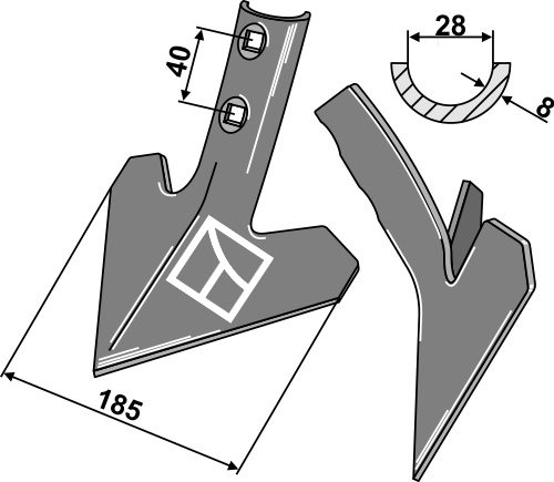 Kongskilde Vibro Till gåsefod 185x8 mm