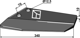 Lemken Smaragd vingeskær lige venstre - 3374417