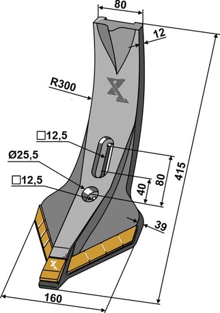 Skærspids 160/80mm - Extreme Carbide