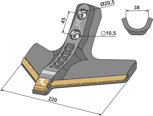 Gåsefodsskær 220mm - Extreme Carbide