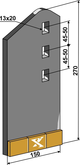 Sliddel 150mm - venstre - Extreme Carbide