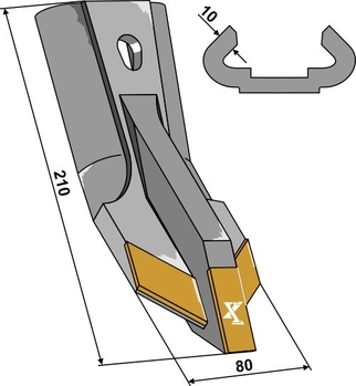 Skærspids 210x80x10mm - Extreme Carbide