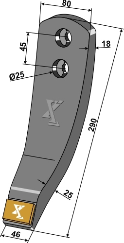 Pöttinger Spids - Extreme Carbide 9762500270 - 9762500151