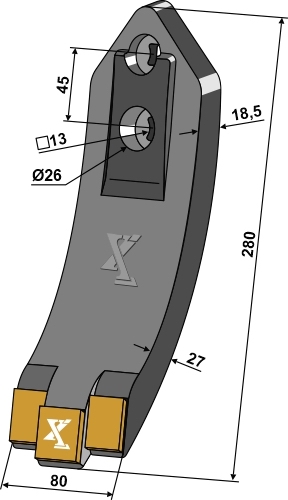 Kuhn Skærspids 80mm - Extreme Carbide