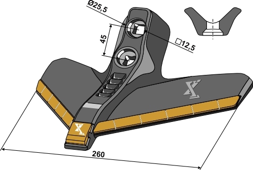 Kongskilde Gåsefodsskær 260mm - Extreme Carbide 101155541