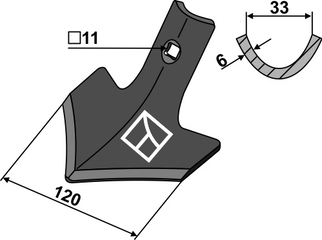 Väderstad Gåsefodsskær 120mm, 214000