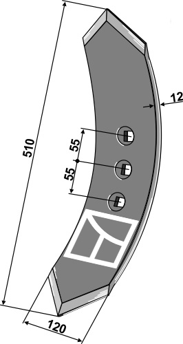 Väderstad Stubharvespids 510x120x12mm, 444897