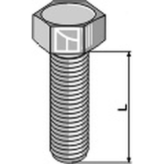 Bolt M10x1,5x35 u. møtrik - galvaniseret