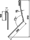 Amazone efterharvetand 510 mm AD-P2