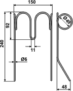 Amazone efterharvetand 240 mm