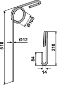 Doublet Rekord efterharvetand 510 mm