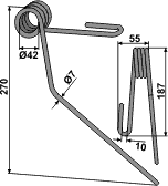 Rabe efterharvetand forreste 270 mm