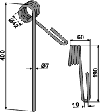 Rabe efterharvetand 400 mm