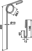 Doublet Rekord efterharvetand 480 mm