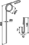 Stegsted efterharvetand 465 mm