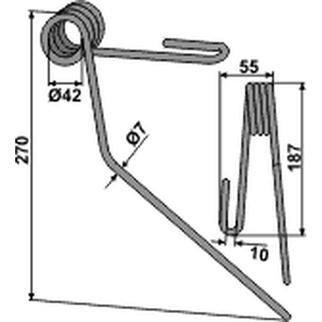 Rabe efterharvetand forreste 270 mm 9004.15.22