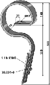 Jackpot tand 32x12 med spids