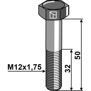 Maskinbolt M12x50 12.9 