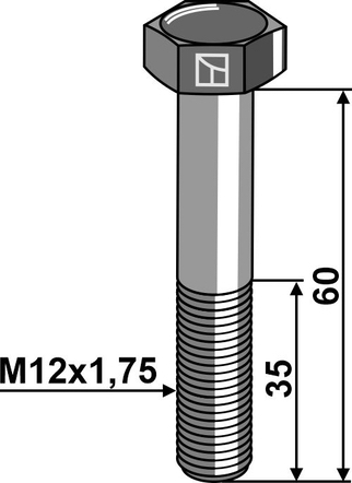 Springbolt M12x60 10.9 