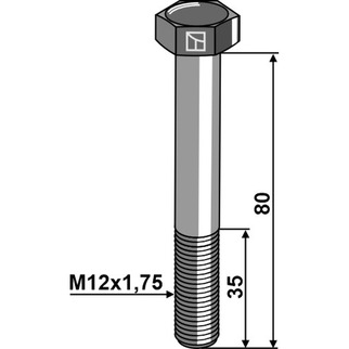 Maskinbolt M12x80 12.9 