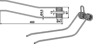 Kuhn fjedretand 15-KUH-03