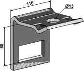 Väderstad holder for tand 80x10