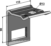 Väderstad holder for tand 80x10