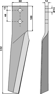 Maschio tand 12 x 332 mm højre