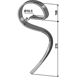 Primoplex tand (25x8) 370 mm   