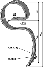 Väderstad Agrilla tand 45x10 med spids