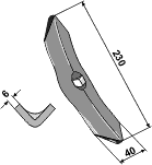 Väderstad vendbar superspids 6 mm lang - (25 stk kasse)