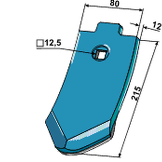 Lemken Thorit spids m. hårdmetal 3374386